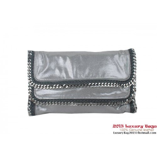 Stella McCartney Falabella PVC Fold Over Clutch 812L Silver