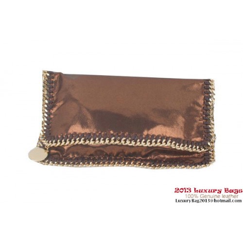 Stella McCartney Falabella PVC Fold Over Clutch 812S Bronze