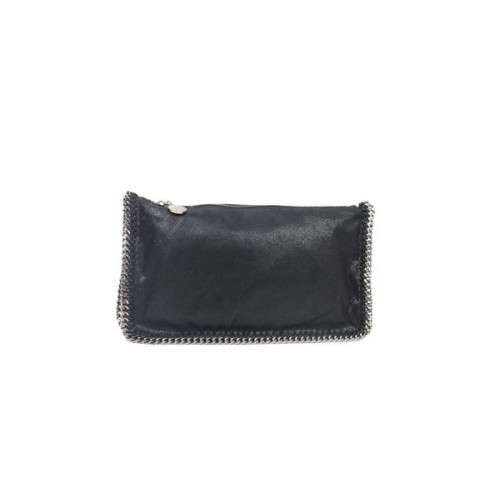 Stella McCartney Falabella PVC Fold Over Clutch 865 Black