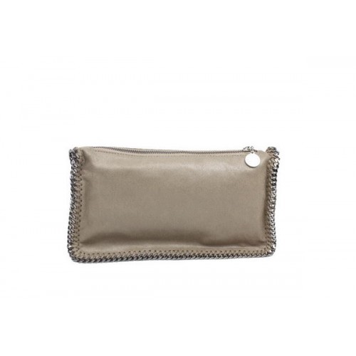 Stella McCartney Falabella PVC Fold Over Clutch 865 Khaki