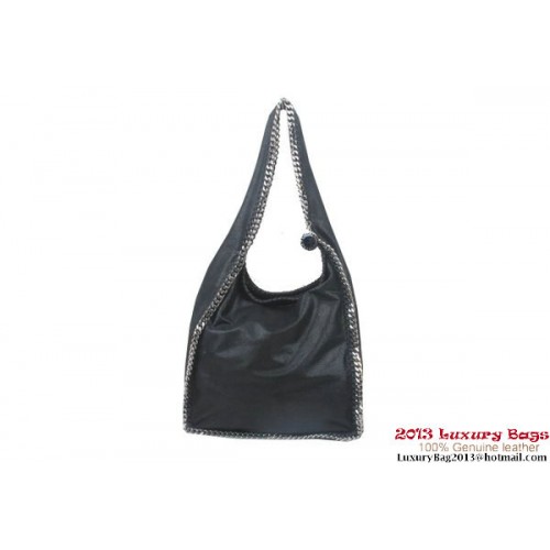 Stella McCartney Falabella Shaggy Deer Shoulder Bag Black