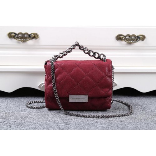 Stella McCartney QUilted Denim Cross Body Bag SMC015 Wine