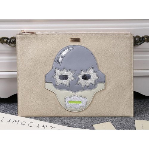 Stella McCartney SUPERHERO Medium ZIPPED CLUTCH SM891 Apricot