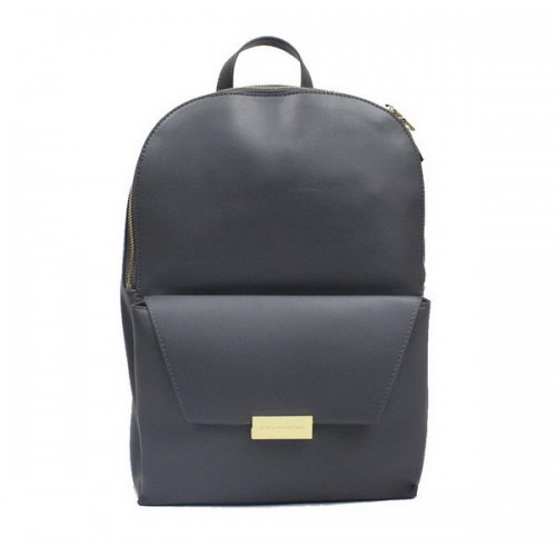 Stella McCartney Smooth Calfskin Leather Backpack 878 Deep Grey