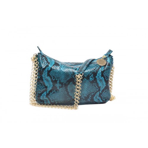 Stella McCartney Snake Leather Cross Body Bag 835 Blue
