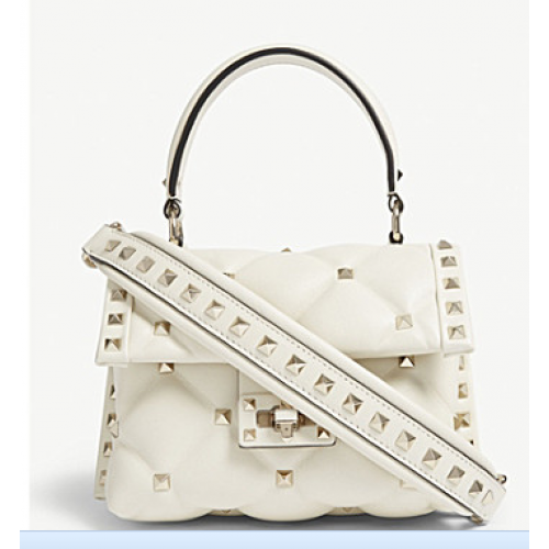 VALENTINO Candy quilted leather cross-body bag 0033 white