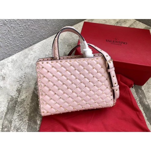 VALENTINO Candystud quilted leather tote 0061 pink