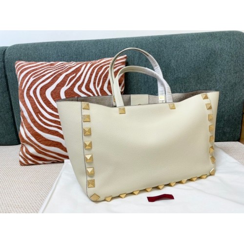 VALENTINO GARAVANI Loco Calf leather bag 0066 white