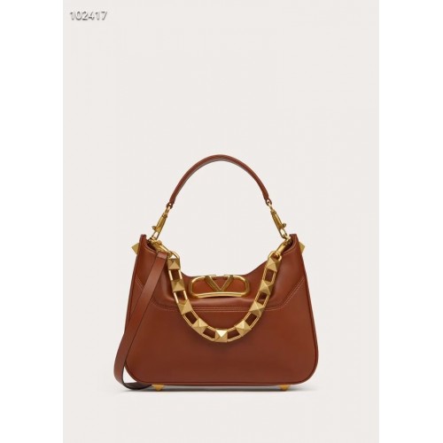 VALENTINO GARAVANI Loco Calf leather bag V2028 Caramel