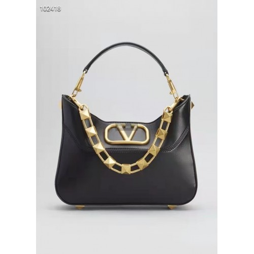 VALENTINO GARAVANI Loco Calf leather bag V2028 black