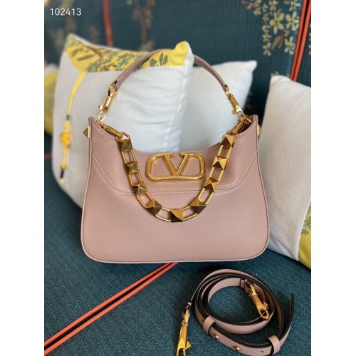 VALENTINO GARAVANI Loco Calf leather bag V2028 pink