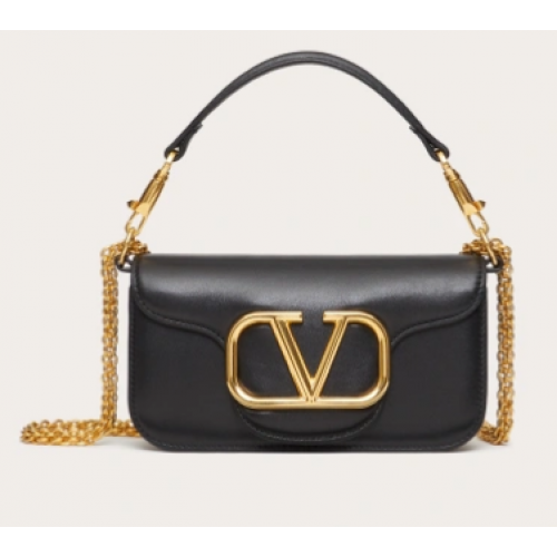 VALENTINO GARAVANI MINI LOCO Calf leather Shoulder Bag 1W2B0K black