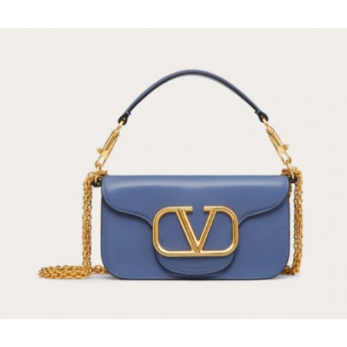 VALENTINO GARAVANI MINI LOCO Calf leather Shoulder Bag 1W2B0K blue