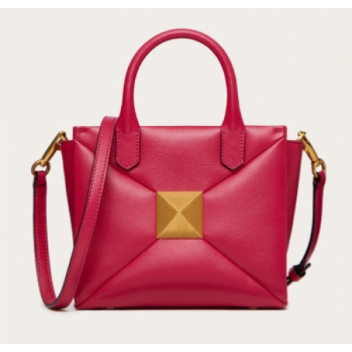 VALENTINO GARAVANI small One Stud Sheepskin tote Bag XW0B0K59 Fuchsia
