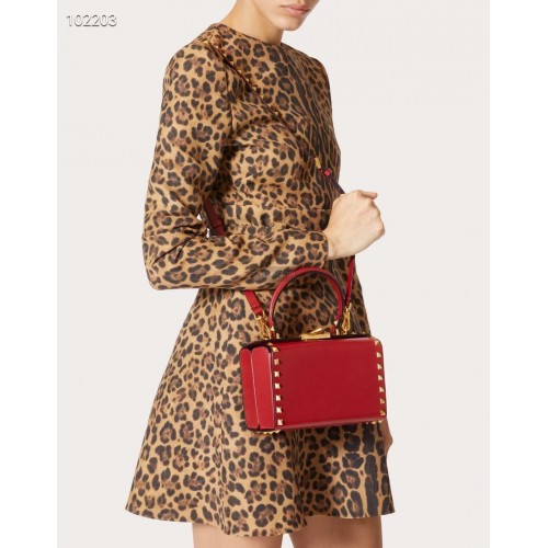 VALENTINO Origianl leather shoulder bag V4273 red