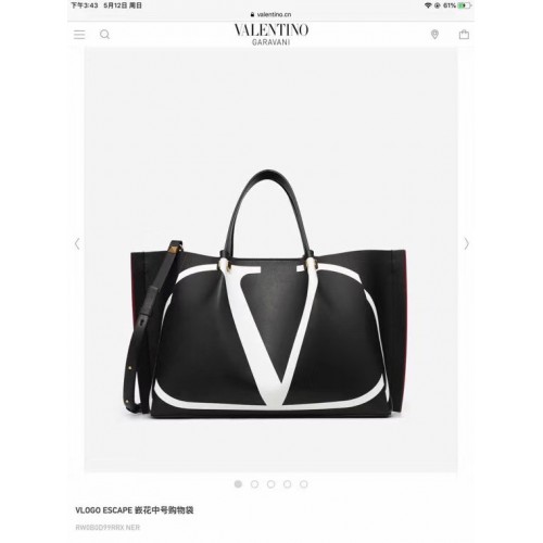 VALENTINO Origianl leather tote 9055 black