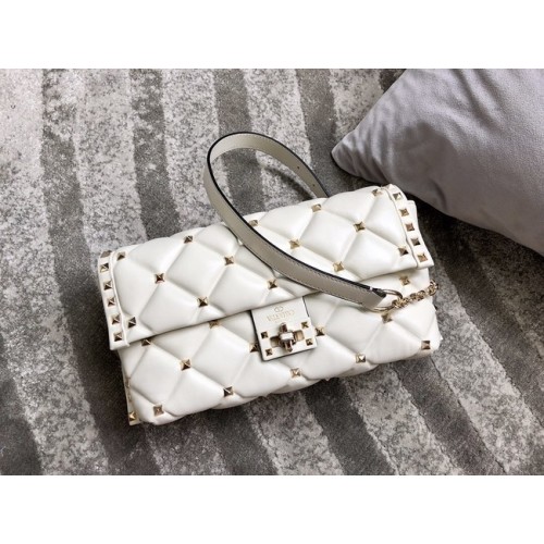 VALENTINO VLOCK Origianl leather shoulder bag 0053 white