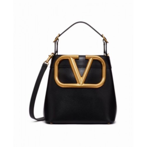 VALENTINO calf leather handbag V0754 black