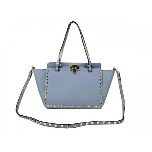 Valentino Garavani Rockstud mini Tote Bag Original Leather VG1916 SkyBlue