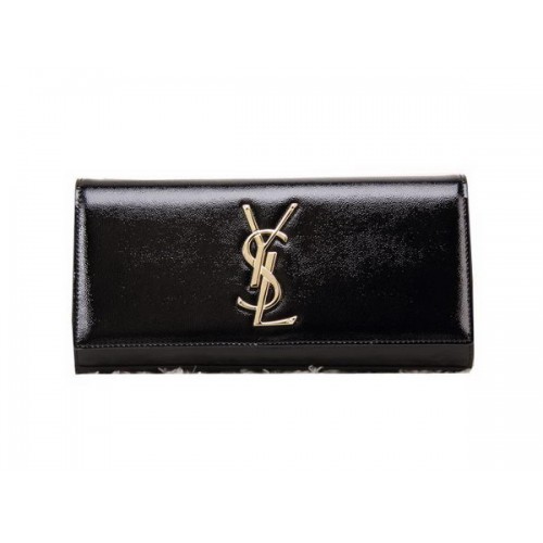 YSL Classic Monogramme Clutch Bag Patent Leather Y8909 Black
