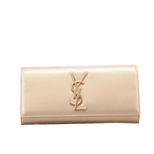 YSL Classic Monogramme Clutch Bag Patent Leather Y8909 Gold
