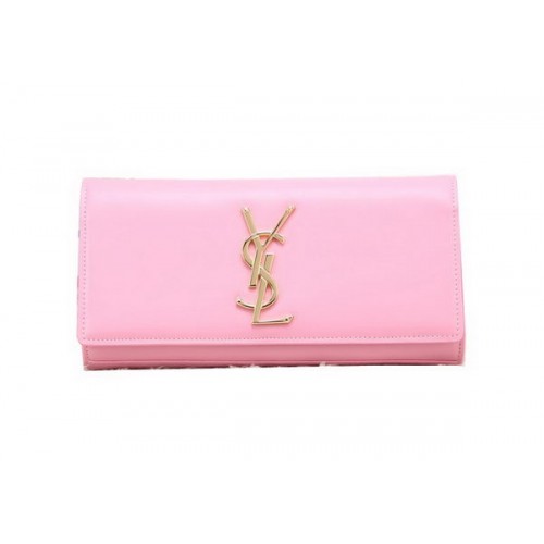 YSL Classic Monogramme Clutch Bag Smooth Leather Y8909 Pink