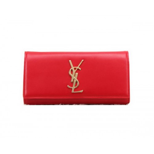 YSL Classic Monogramme Clutch Bag Smooth Leather Y8909 Red