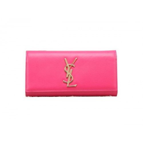 YSL Classic Monogramme Clutch Bag Smooth Leather Y8909 Rose