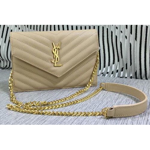 YSL Classic Monogramme Flap Bag Cannage Pattern Y377828S Apricot