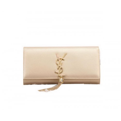 YSL Classic Monogramme Tassel Patent Leather Clutch Bag Y8908 Gold