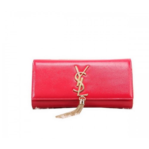 YSL Classic Monogramme Tassel Patent Leather Clutch Bag Y8908 Red