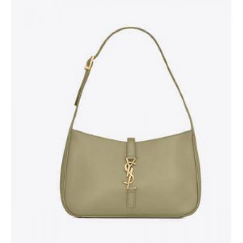 YSL LE 5 A 7 HOBO BAG IN SMOOTH LEATHER Y687228 PISTACHE