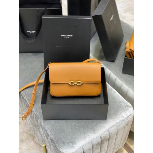 YSL LE MAILLON SATCHEL IN SMOOTH LEATHER 6497952  Apricot