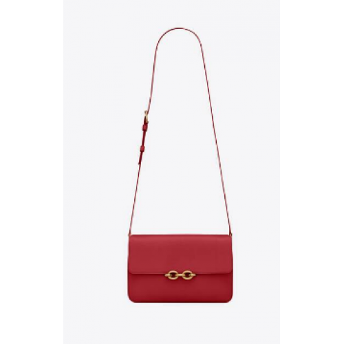 YSL LE MAILLON SATCHEL IN SMOOTH LEATHER 6497952 red