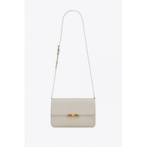 YSL LE MAILLON SATCHEL IN SMOOTH LEATHER 6497952 white