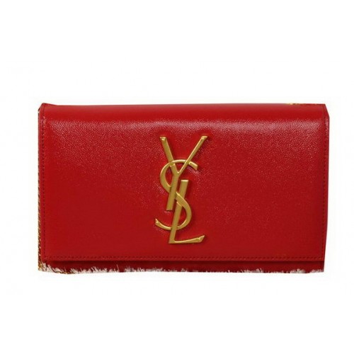 YSL Monogramme Cross-body Shoulder Bag Cannage Pattern Y311218 Red