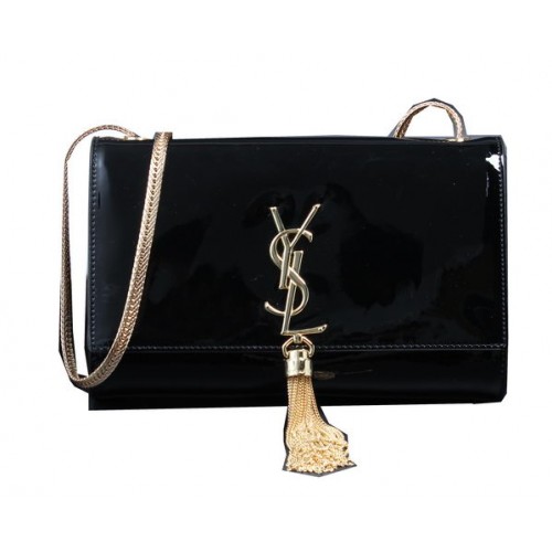 YSL Monogramme Cross-body Shoulder Bag Patent Leather Y311218 Black