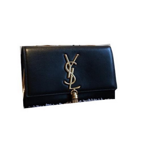 YSL Monogramme Cross-body Shoulder Bag Smooth Leather Y311218 Black