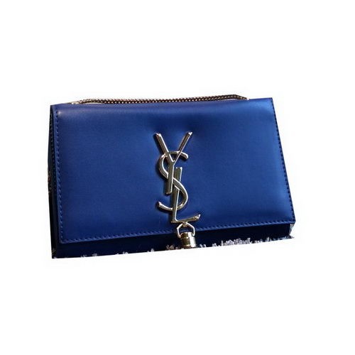 YSL Monogramme Cross-body Shoulder Bag Smooth Leather Y311218 Blue