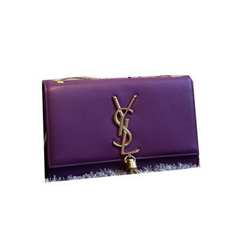 YSL Monogramme Cross-body Shoulder Bag Smooth Leather Y311218 Violet