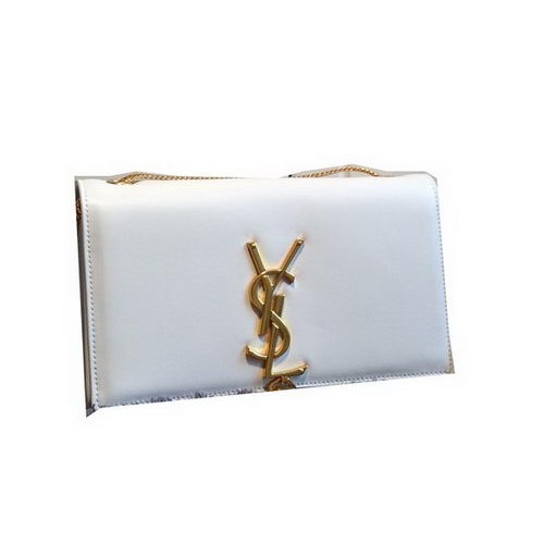 YSL Monogramme Cross-body Shoulder Bag Smooth Leather Y311218 White