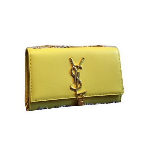 YSL Monogramme Cross-body Shoulder Bag Smooth Leather Y311218 Yellow