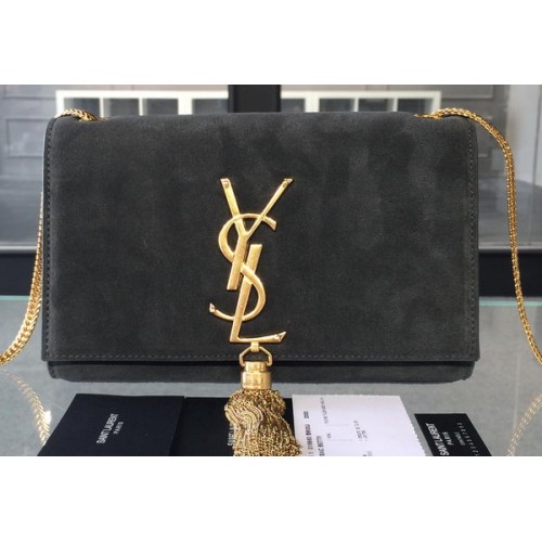 YSL Monogramme Cross-body Shoulder Bags Suede Leather 311218 Grey