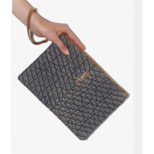 Yves Saint Laurent  DENIM POCHETTE Bag 577455 Blue