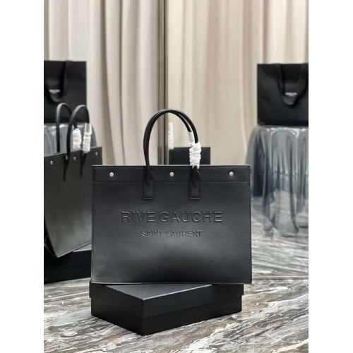 Yves Saint Laurent Calf leather shopping bag Y677481 black