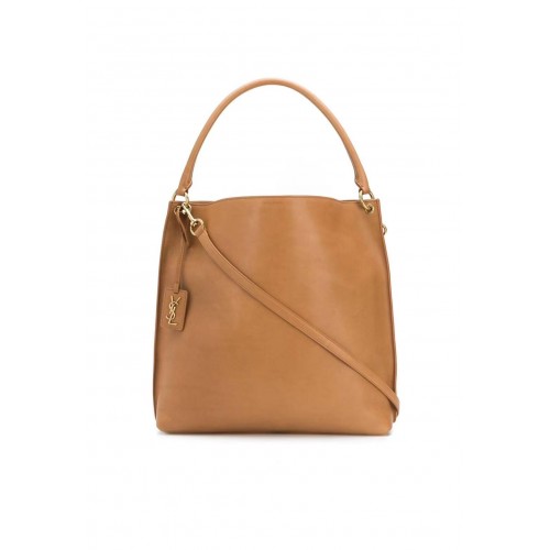 Yves Saint Laurent Calfskin Leather Shoulder Bag Y635266 brown