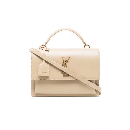 Yves Saint Laurent Calfskin Leather Tote Bag Y634723 Beige