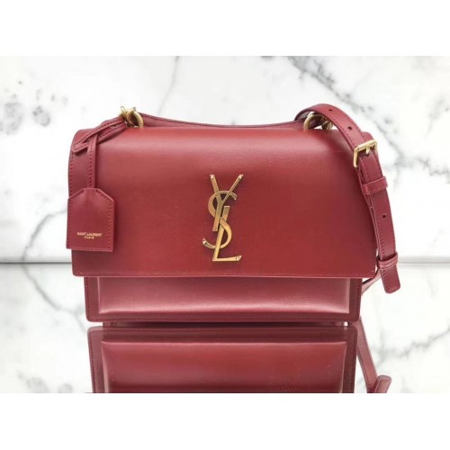 Yves Saint Laurent Calfskin Leather Tote Bag Y634723 Bright red
