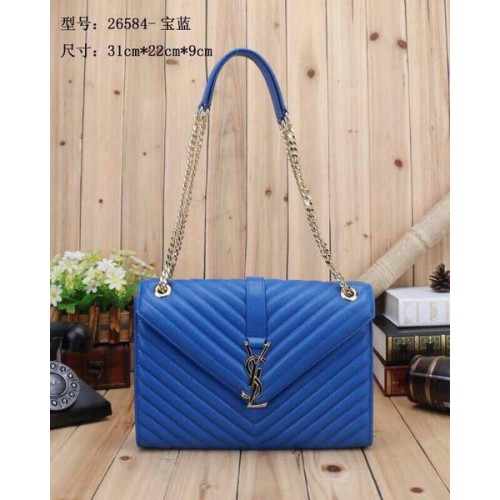 Yves Saint Laurent Classic Monogramme Flap Bag Y26584 Blue