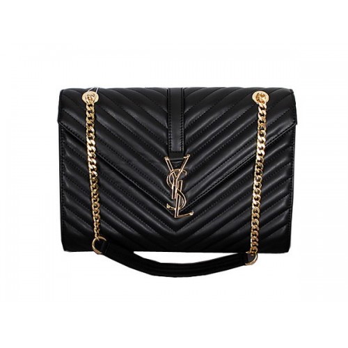 Yves Saint Laurent Classic Monogramme Flap Bag Y8245 Black